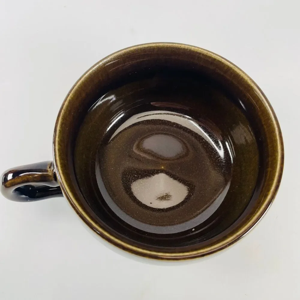 VTG Russell Wright Steubenville American Modern MCM Brown Cup Saucer Plate Lot